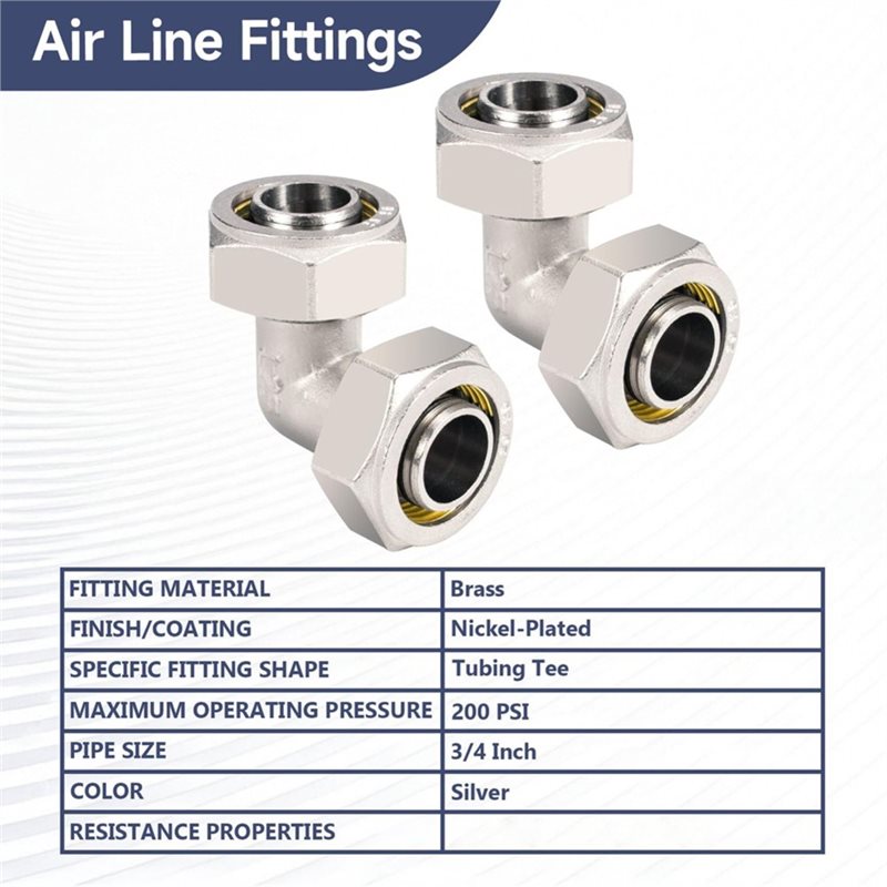 DTA4-Brass-Nickel Plated Air L - Compression Fitting Brass ulasan dan harga