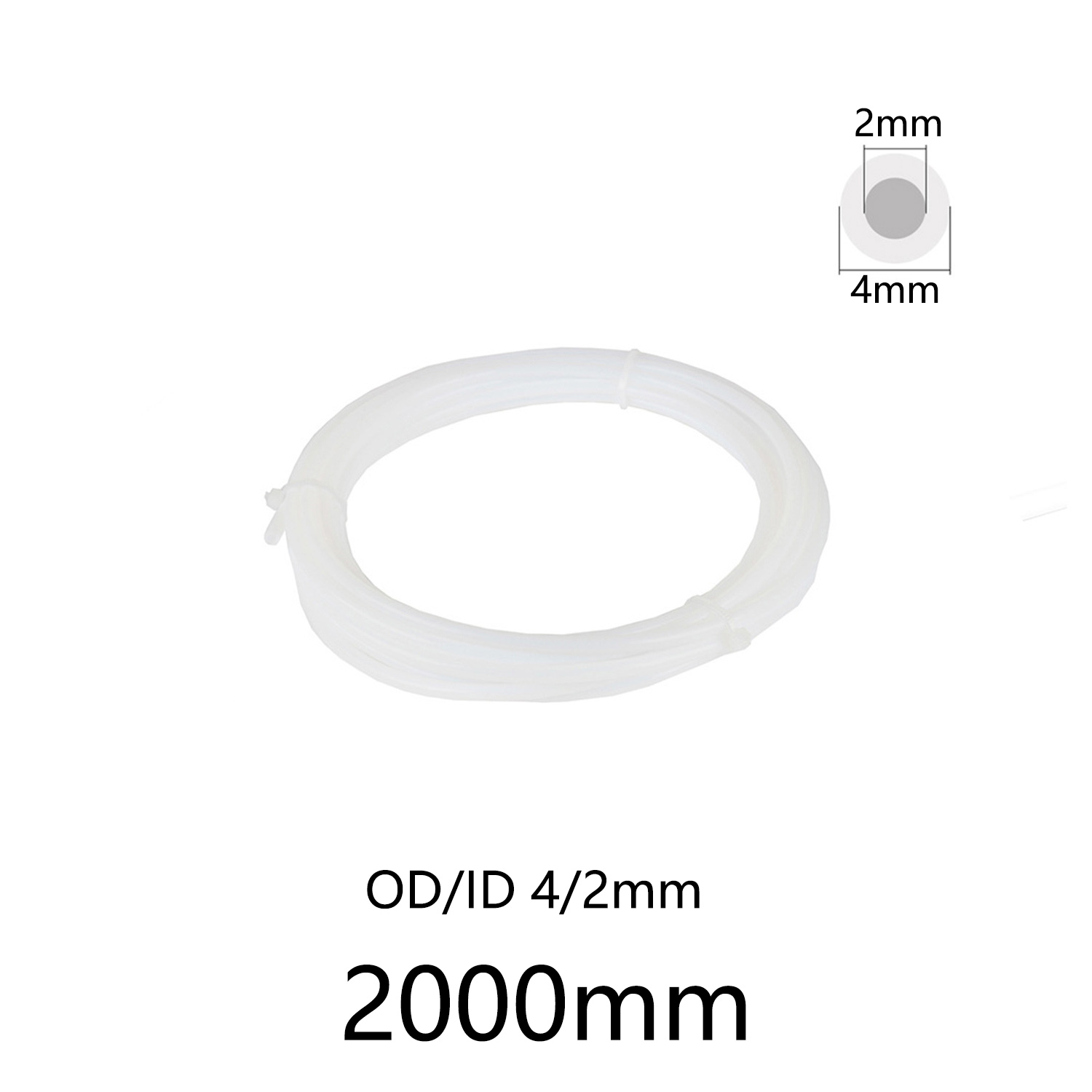 1pc PTFE Tube 4mm OD 2mm ID, 2 - Ptfe Tape Thread ulasan dan harga
