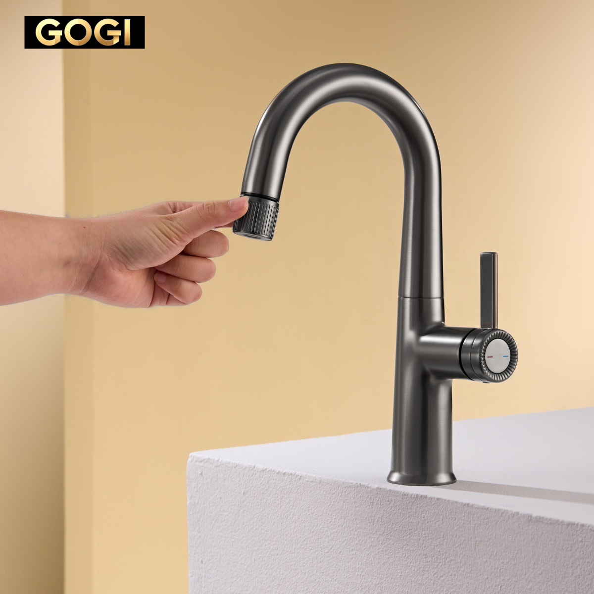 GOGI Solid Brass Gun Gray Pull - Basin Mixer Cartridge ulasan dan harga